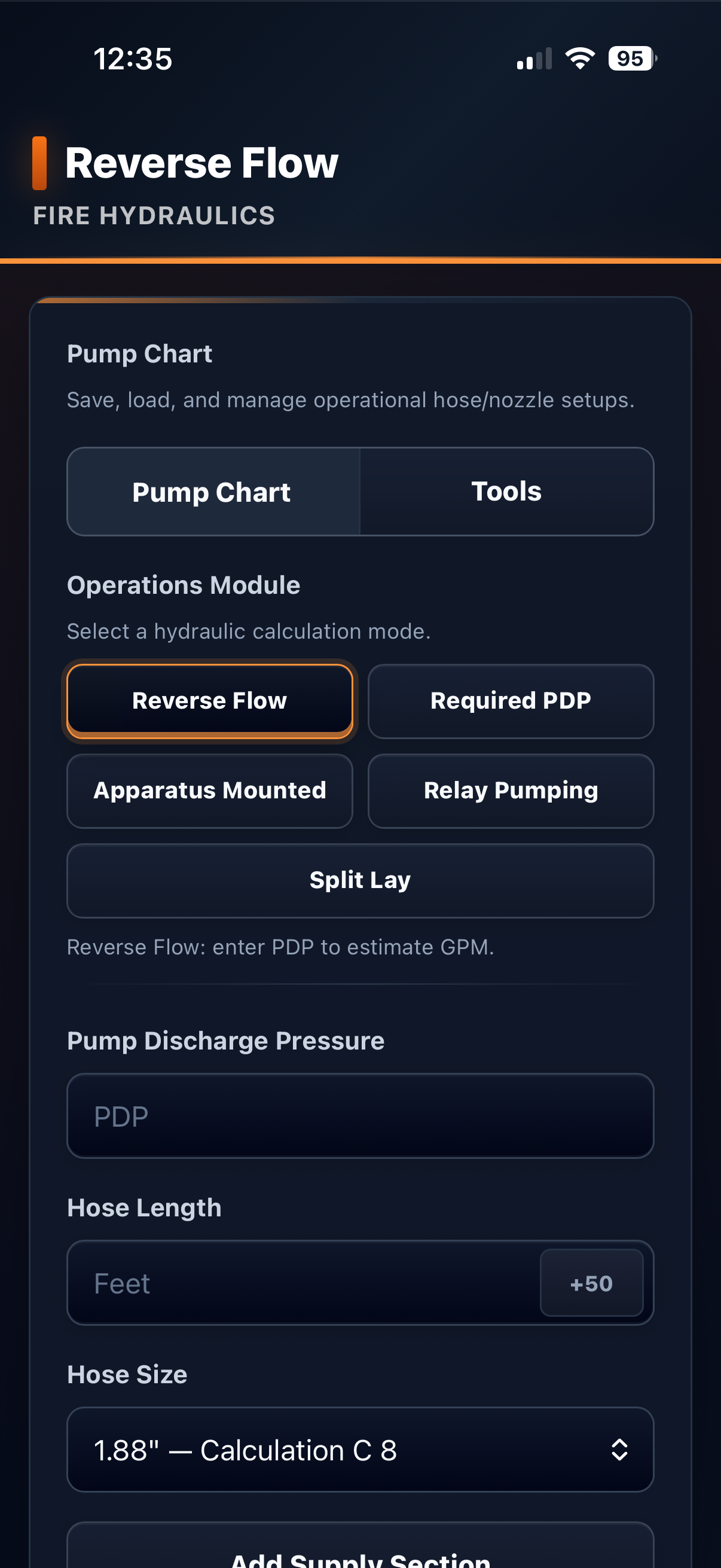 Reverse Flow | Fireground Hydraulics Platform